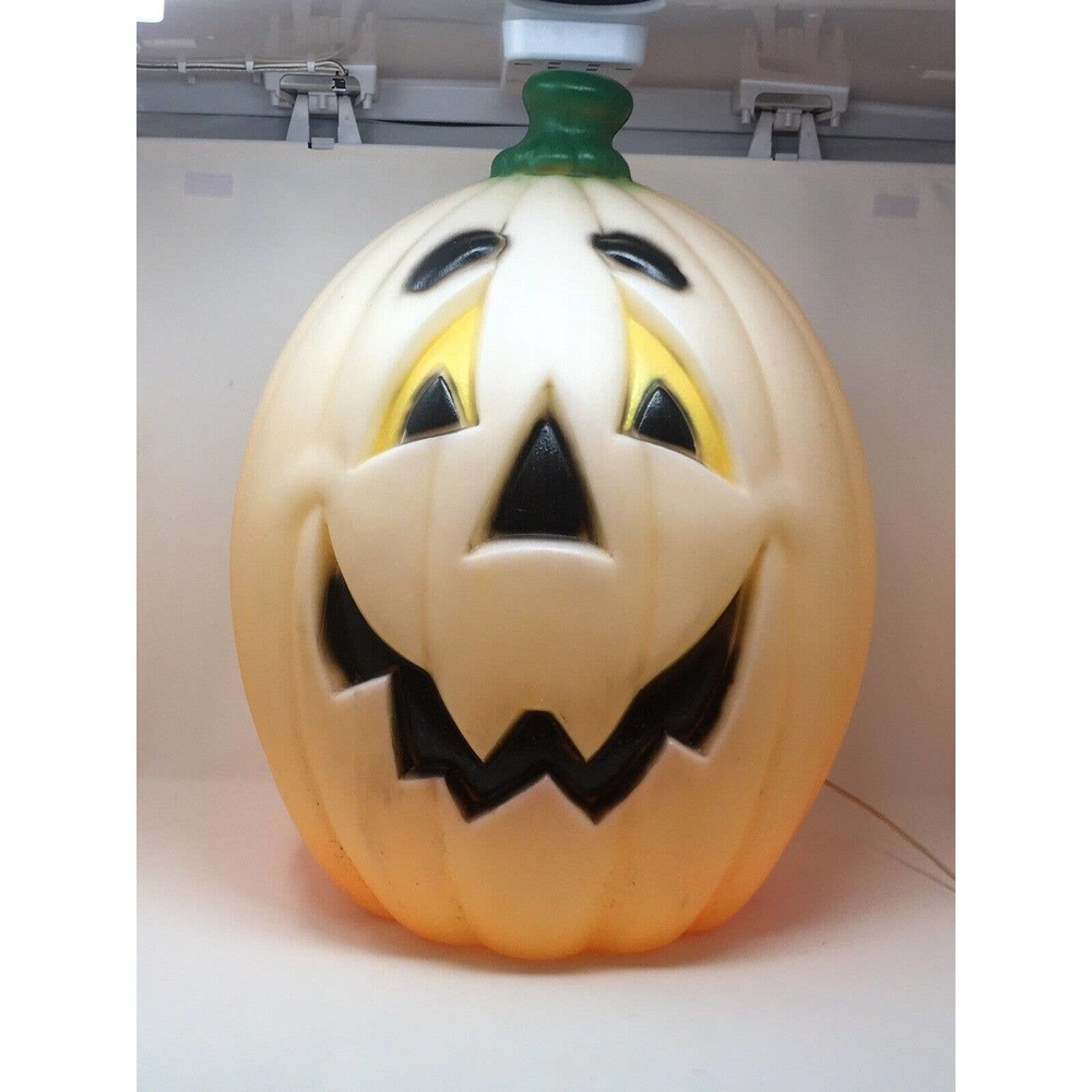 Vintage General Foam Plastics Light Up 24" Pumpkin Figurine 078-120020 Blow Mold